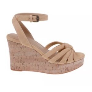 New in Box Splendid Fallon Wedge Sandal in Nude Suede